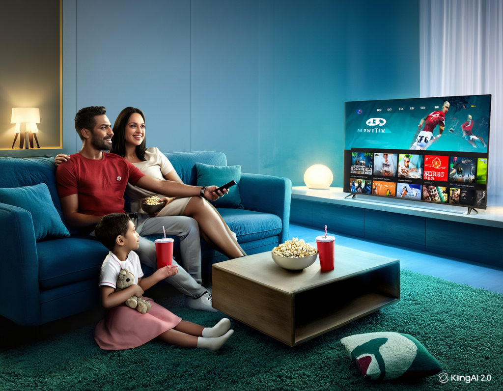 User watching 4K sports on Firestick IPTV User watching 4K sports on Firestick IPTV