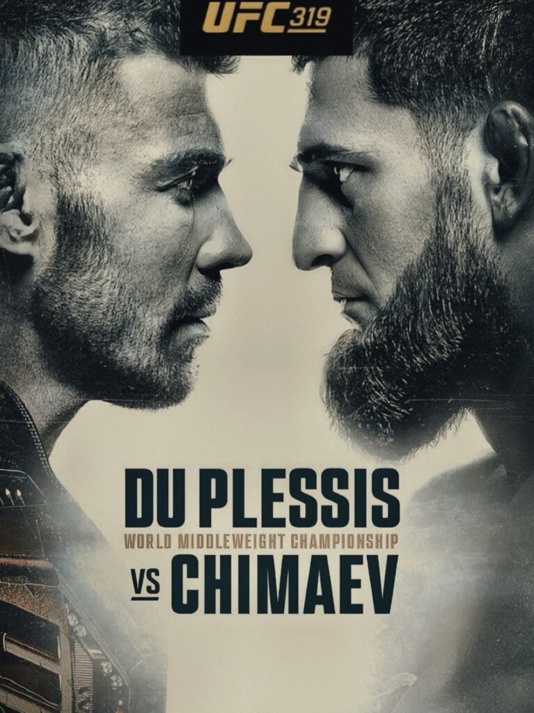Dricus Du Plessis celebrates UFC 319 title defense